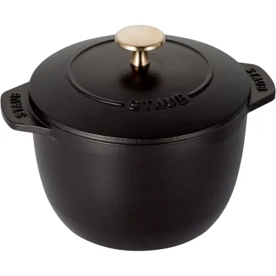Staub La Cocotte risgryde i støbejern 16 cm/1,75 liter, sort