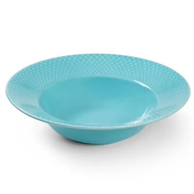 Lyngby porcelæn Rhombe Color dyb tallerken, 24,5 cm, turkis