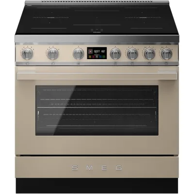 Smeg Portofino CPF90I1PML2 induktionskomfur med ovn 90 cm, moonlight