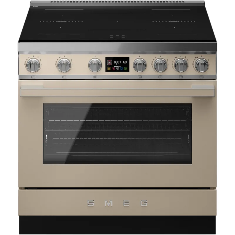 Smeg Portofino CPF90I1PML2 induktionskomfur med ovn 90 cm, moonlight