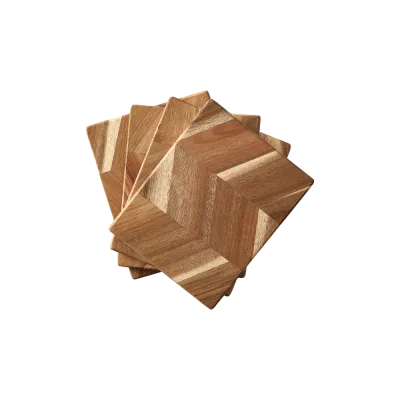 Akacie smørebræt 12x15 cm 4-pak