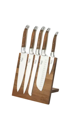 Laguiole By Hâws Chef Knivsæt m. blok (5 knive)