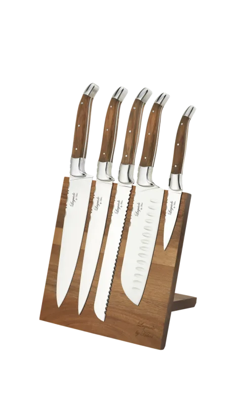 Laguiole By Hâws Chef Knivsæt m. blok (5 knive)