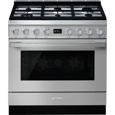 Smeg CPF9GPX Portofino gaskomfur, rustfrit stål