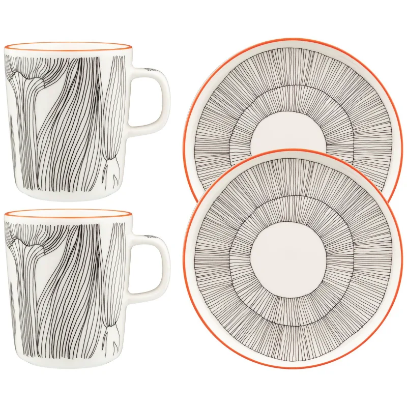 Marimekko Kukat Puhkeavat Morgenmadssæt, krus & tallerken