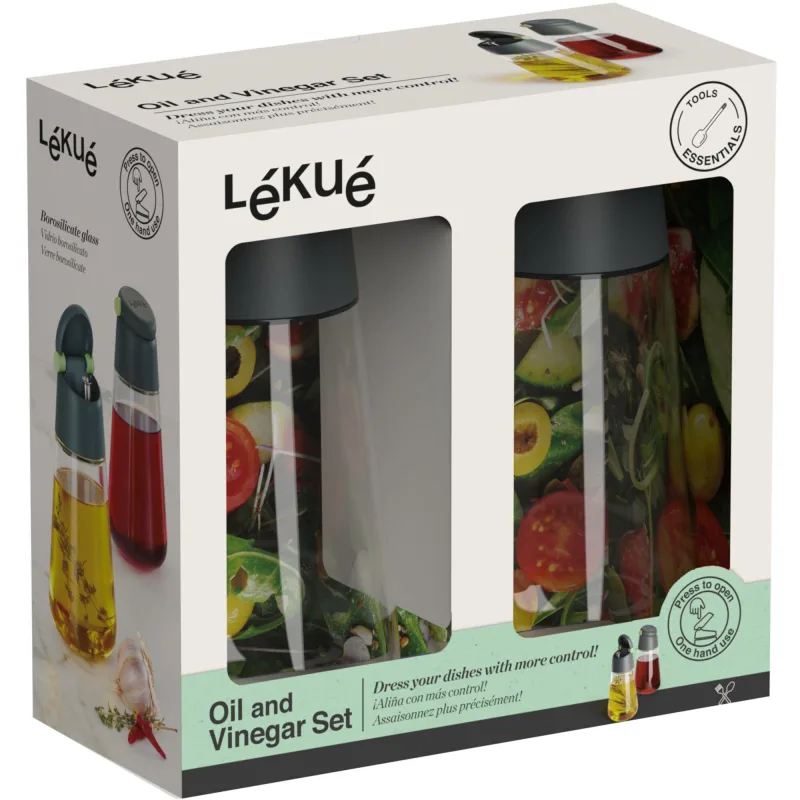 Lékué Olieflaske med tud 400 ml, 2 stk.