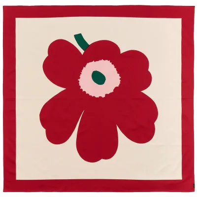 Marimekko Unikko dug 140 × 140 cm, cranberry/rose