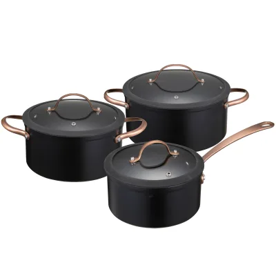 Modern house Black Copper grydesæt 3 dele 1,5-3-4,9 liter