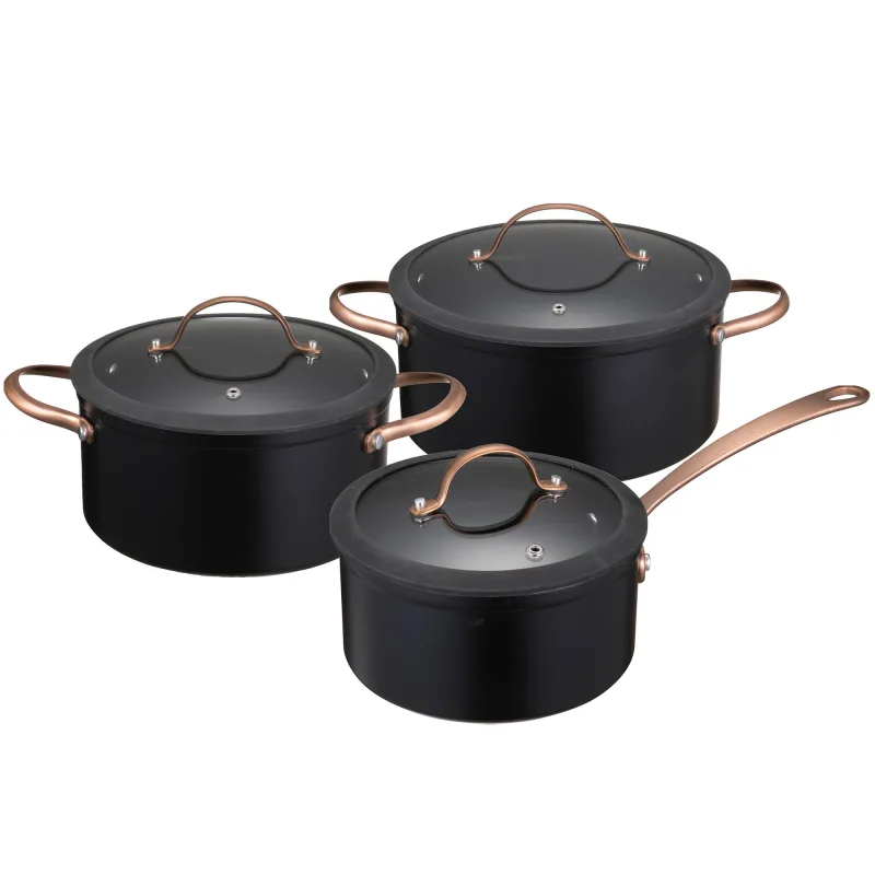 Modern house Black Copper grydesæt 3 dele 1,5-3-4,9 liter