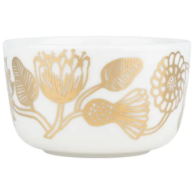 Marimekko Tiara Skål 2,5 dl, hvid/guld
