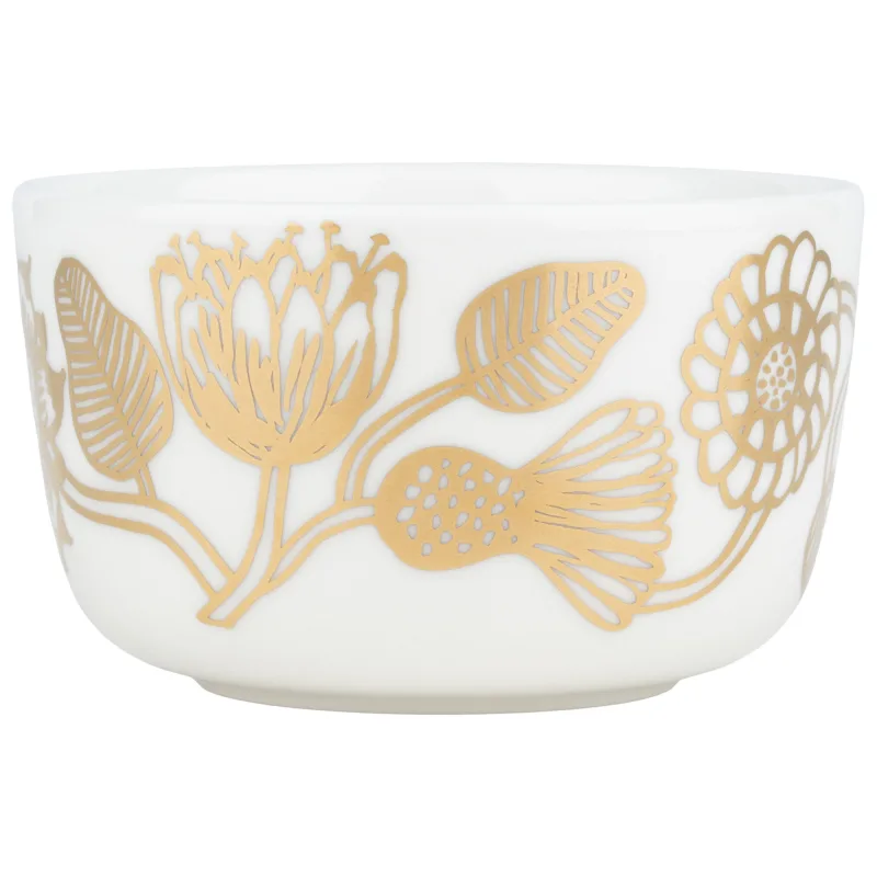 Marimekko Tiara Skål 2,5 dl, hvid/guld