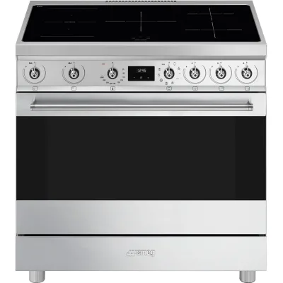 Smeg C9IMX2 Classic Induktionskomfur 90 cm, rustfrit stål