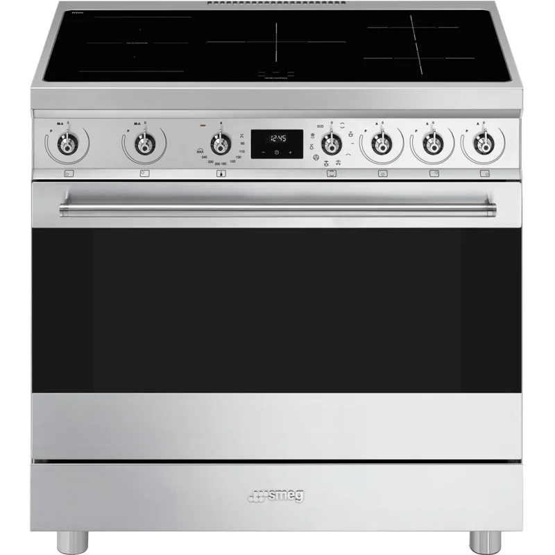 Smeg C9IMX2 Classic Induktionskomfur 90 cm, rustfrit stål