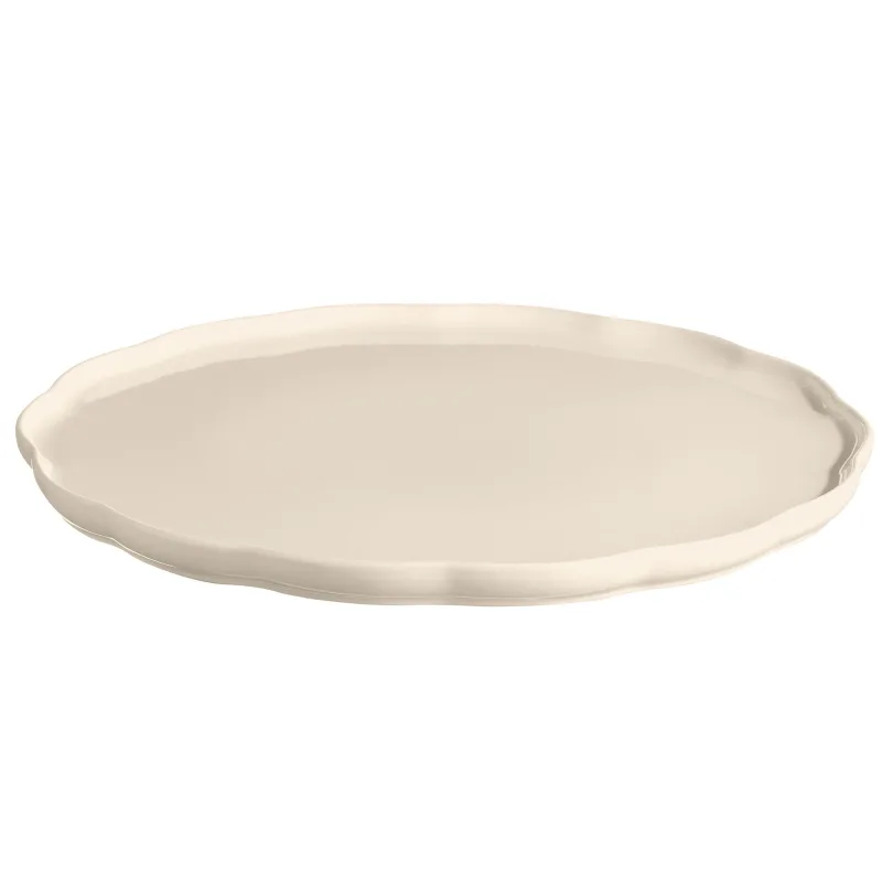 Emile Henry Madeleine Serveringsfat rund, cream