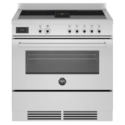 Bertazzoni PROCH94I1EXT Komfur med integreet emhætte 90 cm, rustfri stål
