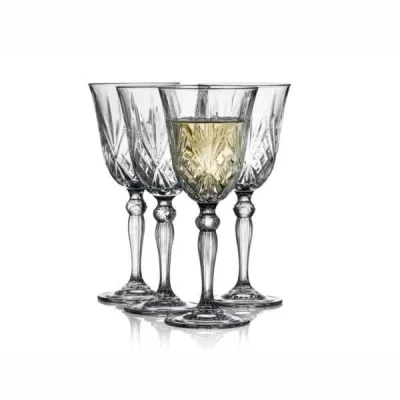Lyngby Glas Krystal Melodia Hvidvinsglas - 4 stk.