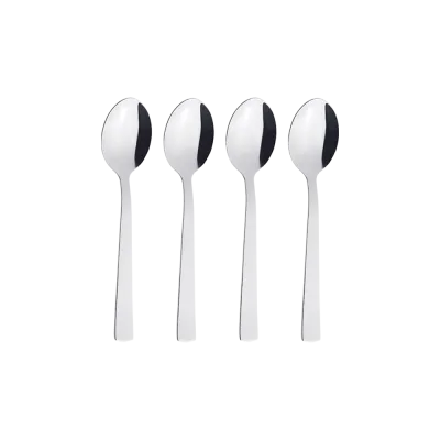 Raw dessertske 4-pak - Blank stål