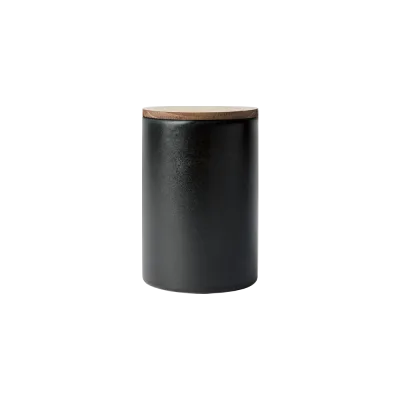 Raw opbevaringskrukke med låg - Titanium Black