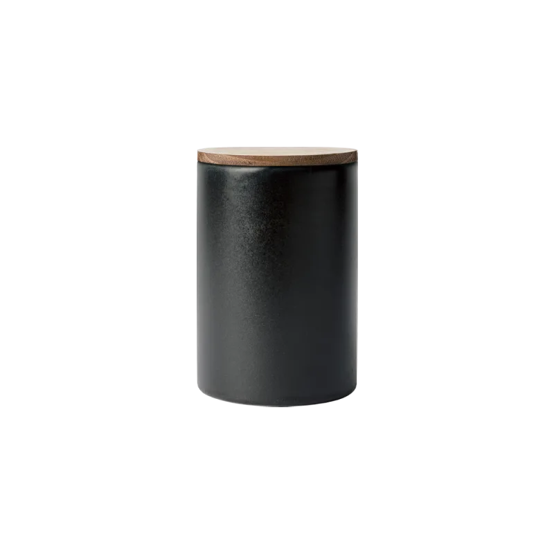 Raw opbevaringskrukke med låg - Titanium Black