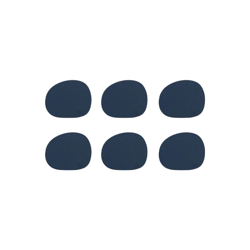 Raw Buffalo coasters glasbrikker 6-pak - Mørkeblå