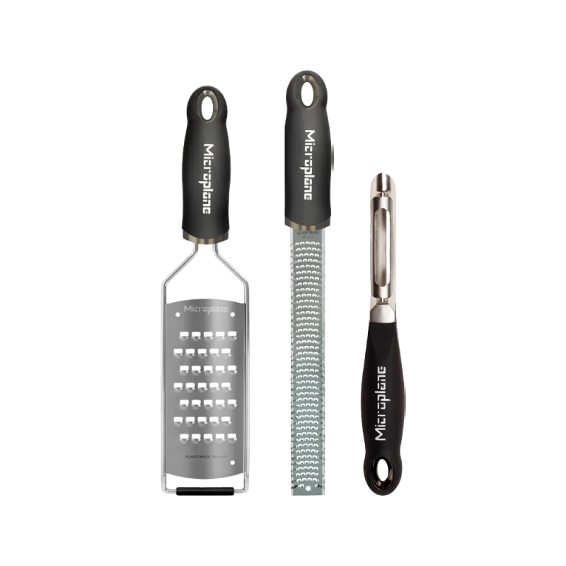 Gourmet Set gaveæske (Zester, ekstra groft rivejern og kartoffelskræller)