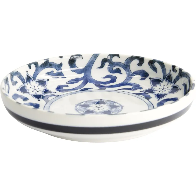 Tokyo design studio Goben Karakusa pastatallerken Ø20 cm, blå/hvid
