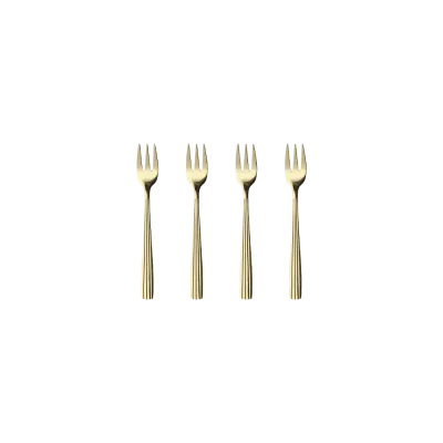 Raw kagegafler 4-pak - Champagne guld