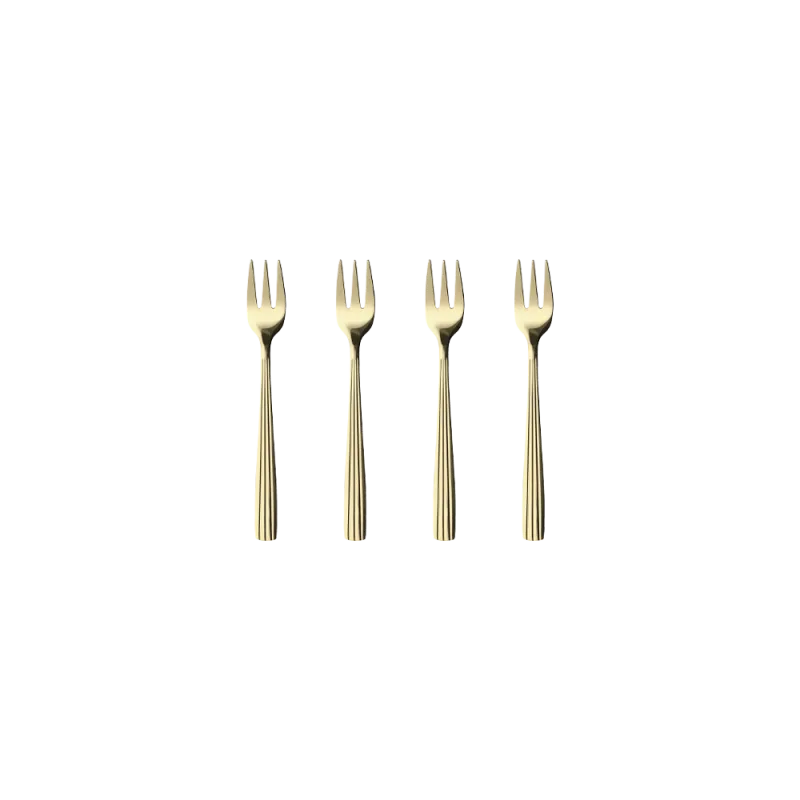 Raw kagegafler 4-pak - Champagne guld