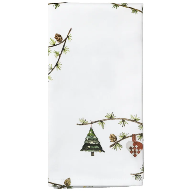 Kähler Hammershøi Christmas Stofervietter 45x45 cm, hvid, 4 stk.