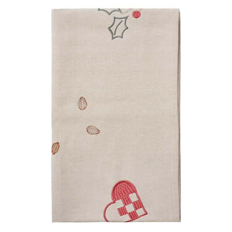 Broste Copenhagen Fryd bordløber 140 × 45 cm, rød/grå