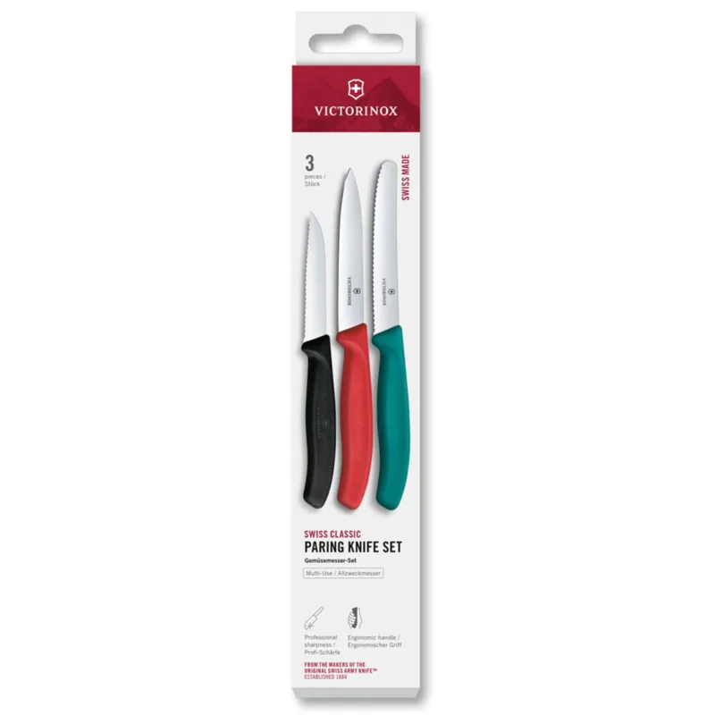 Victorinox Swiss Classic urteknive 3-pak, sort/grøn/rød