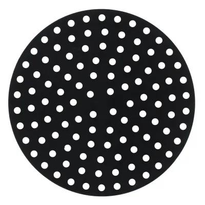 Maku Rund silikonmåtte til airfryer 20 cm, sort