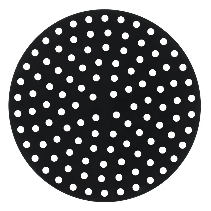 Maku Rund silikonmåtte til airfryer 20 cm, sort