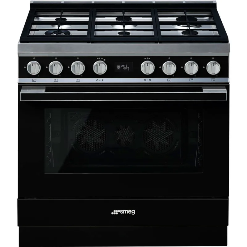 Smeg CPF9GPBL Portofino gaskomfur, sort