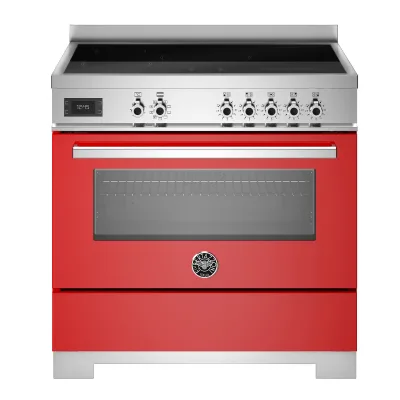 Bertazzoni PRO95I1EROT2 Professional induktionskomfur 90 cm med 5 zoner og 1 ovn, rød