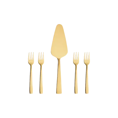 Raw kagesæt 5 dele - Guld