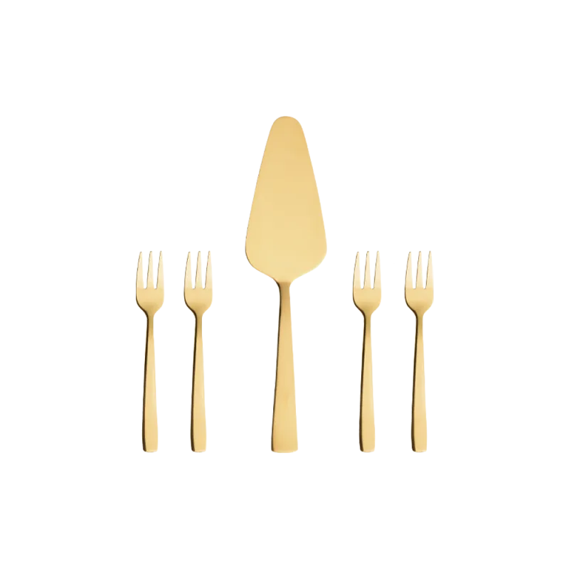 Raw kagesæt 5 dele - Guld
