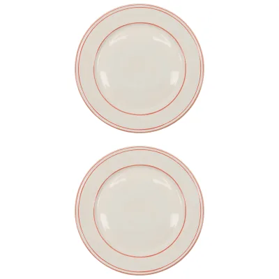 Nicolas Vahé Bistro middagstallerken Ø27 cm, hvid/rød