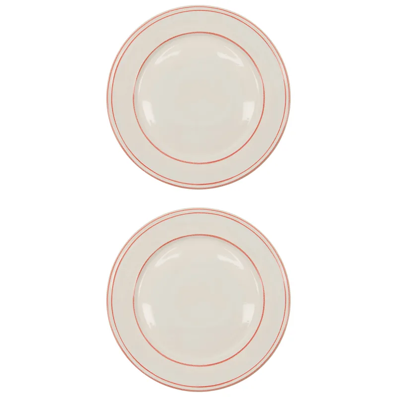 Nicolas Vahé Bistro middagstallerken Ø27 cm, hvid/rød