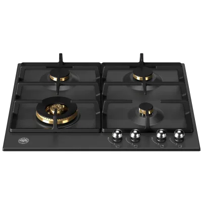 Bertazzoni P604LHERNE Heritage gaskomfur sort