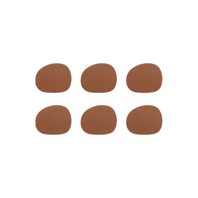 Raw Buffalo coasters glasbrikker 6-pak - Cinnamon Brown