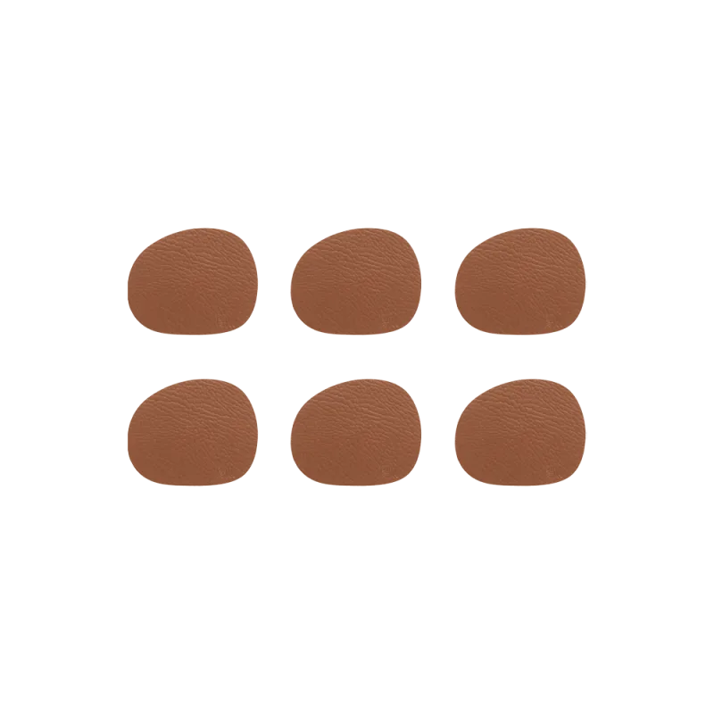 Raw Buffalo coasters glasbrikker 6-pak - Cinnamon Brown