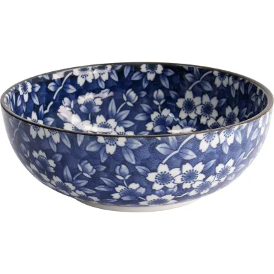 Tokyo design studio Blue Sakura skål Ø20 cm, blå/hvid