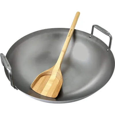 Big green egg Wokpande med palet i bambus