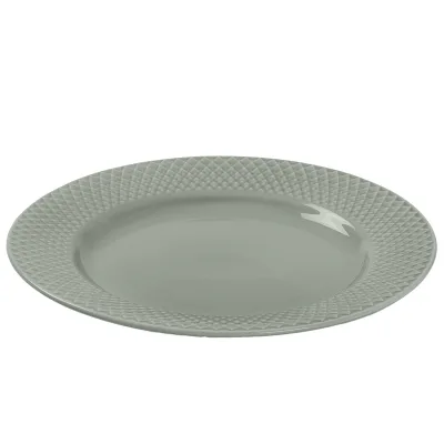Lyngby porcelæn Rhombe Earth frokosttallerken 21 cm, moss