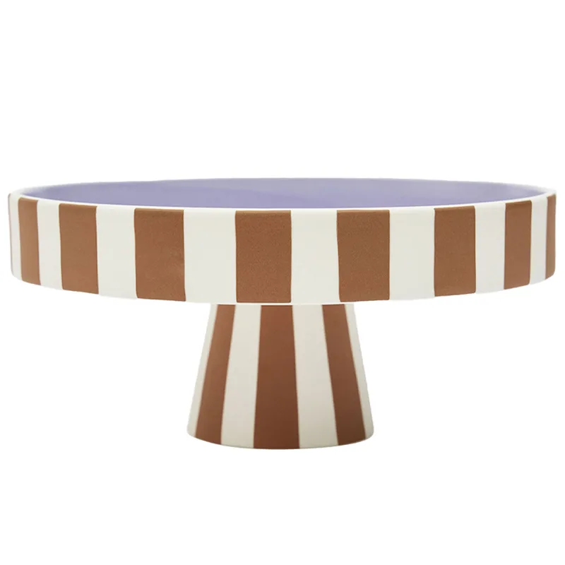 Oyoy living design Toppu Serveringsfad 20 cm, karamel/lavendel
