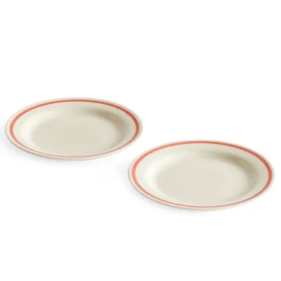 Hay Sobremesa tallerken 18,5 cm, 2-pack, rød