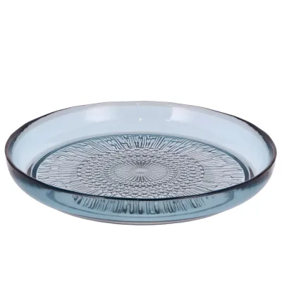 Bitz Kusintha Glastallerken Ø18 cm, blå