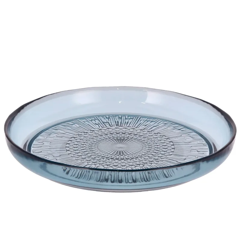 Bitz Kusintha Glastallerken Ø18 cm, blå