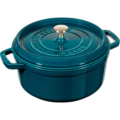 Staub La Cocotte rund støbejernsgryde 28 cm / 6,7 liter, La Mer